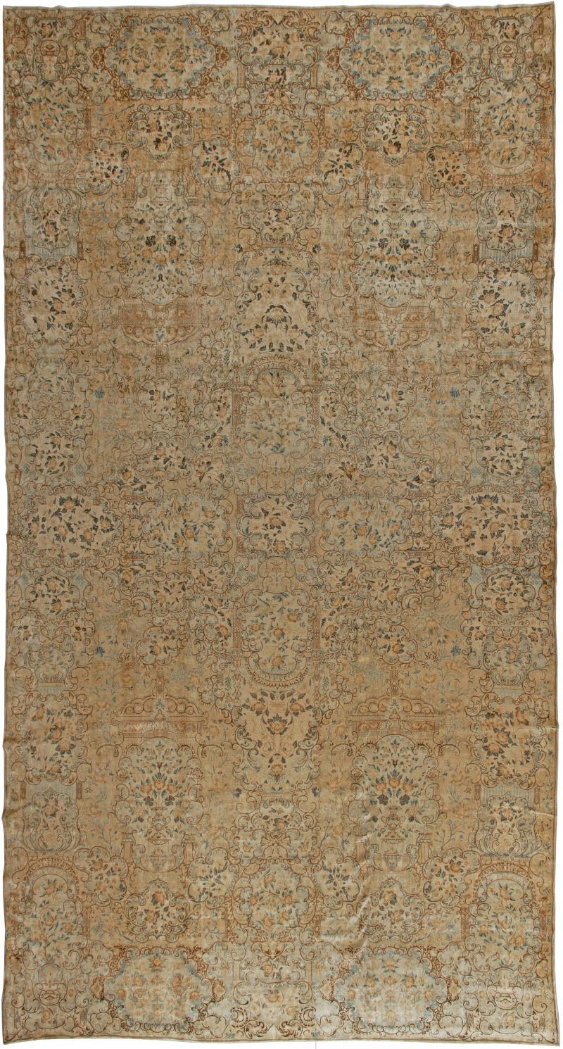 Antique Persian Kirman Handmade Wool Rug