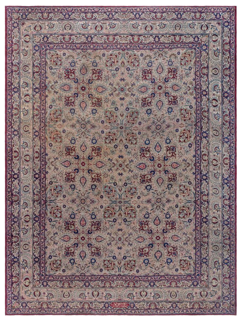 Antique Persian Kirman Rug