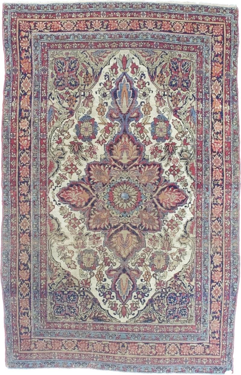 Antique Persian Lavar Kerman Rug 4 4 x 6 7 