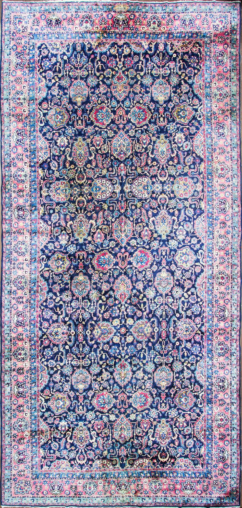 Antique Persian Laver Kerman Carpet Amazing Oversize