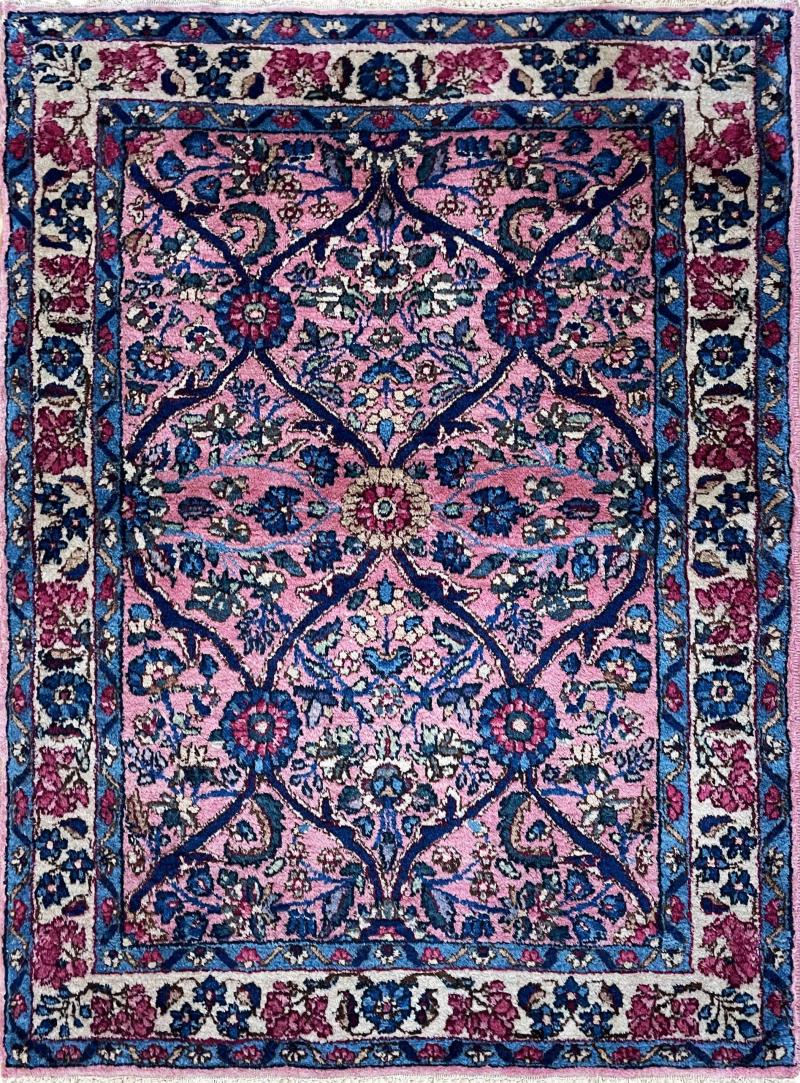 Antique Persian Laver Kerman Rug