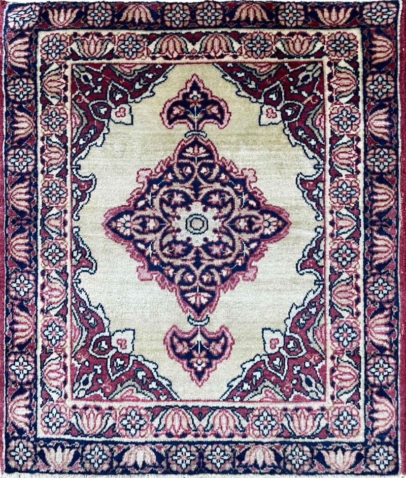 Antique Persian Laver Kermanshah Rug