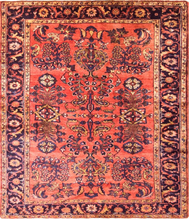 Antique Persian Lilihan Rug