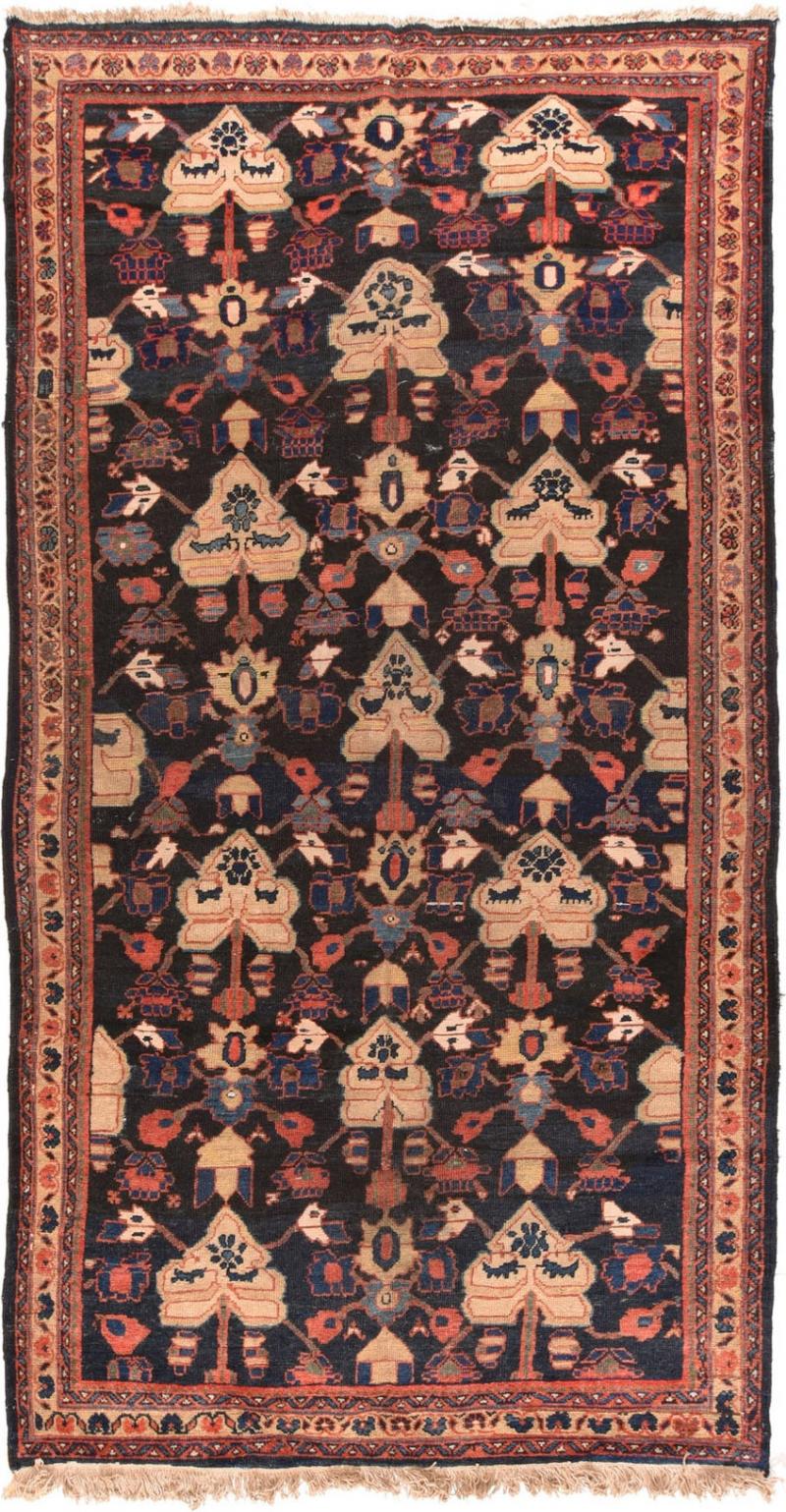 Antique Persian Mahal Rug 5 3 x 10 3 