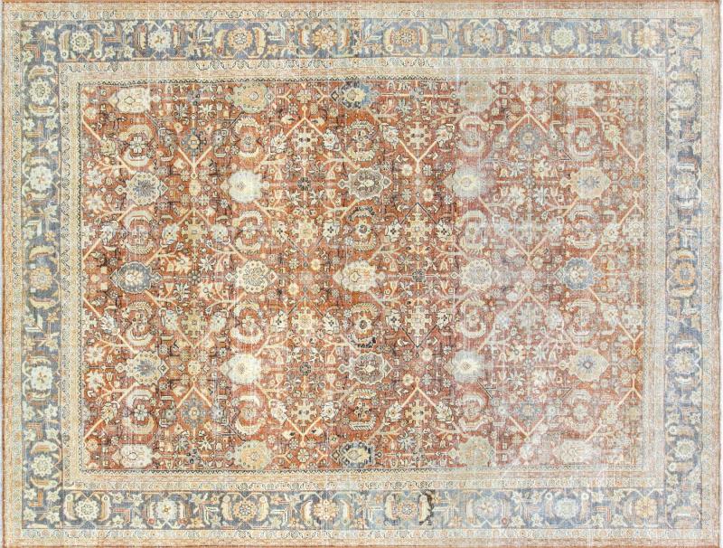 Antique Persian Mahal Rug 91 x 12