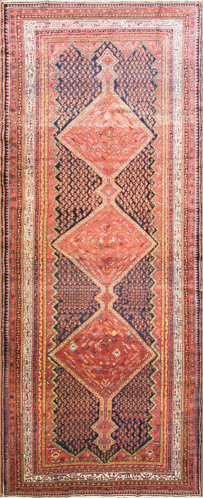 Antique Persian Malayer Gallery Runner Rug