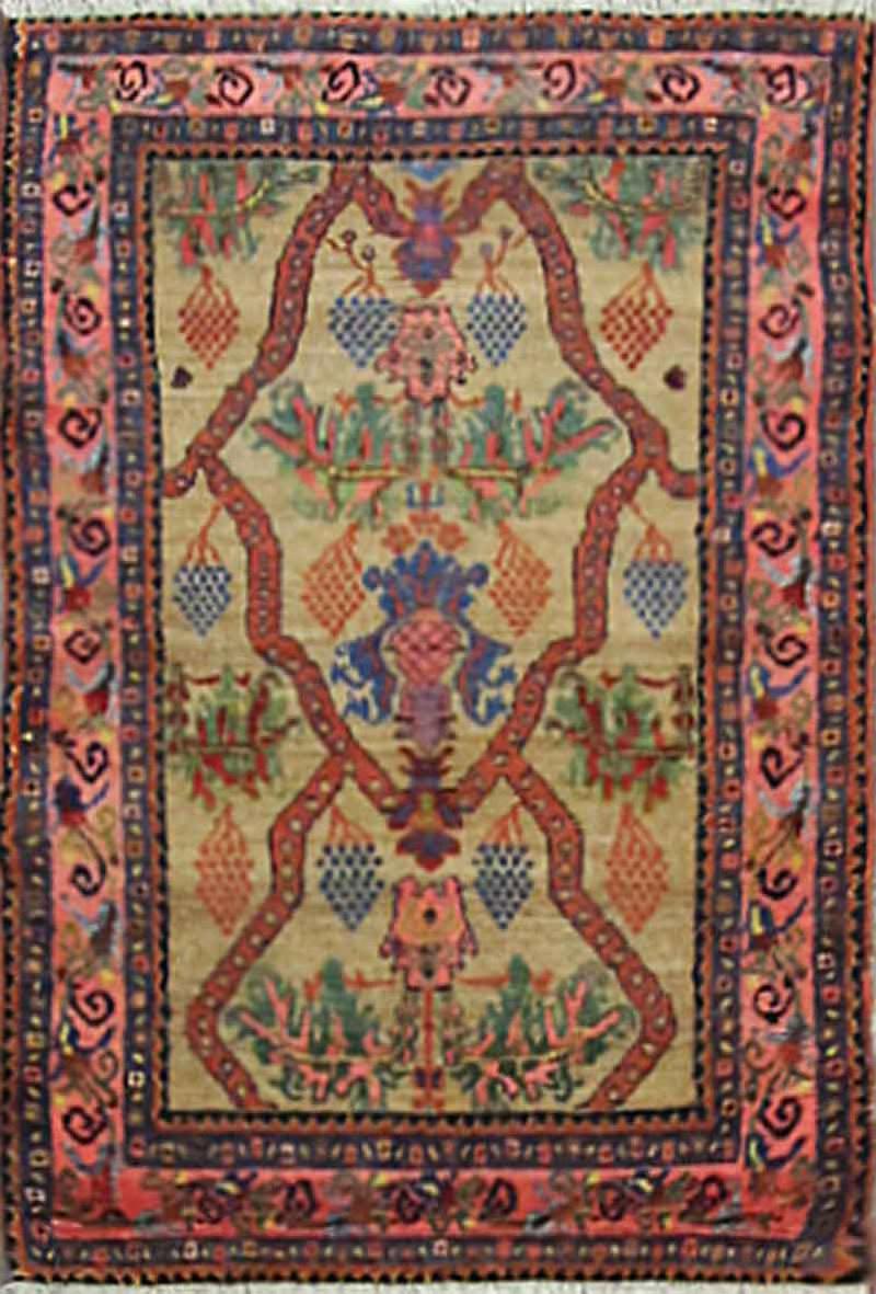 Antique Persian Malayer Rug Amazing Color
