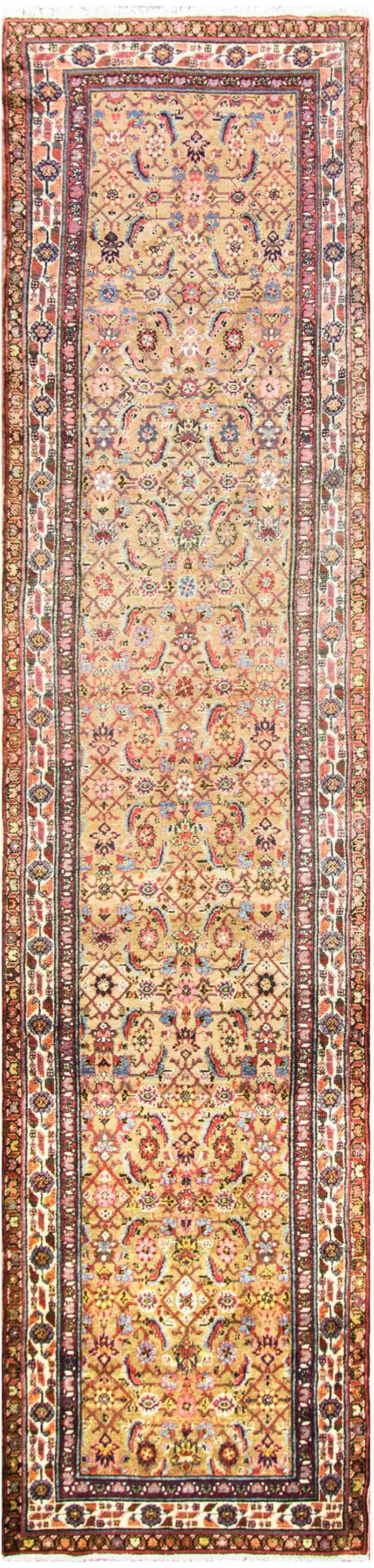 Antique Persian Malayer Runner Camel Color