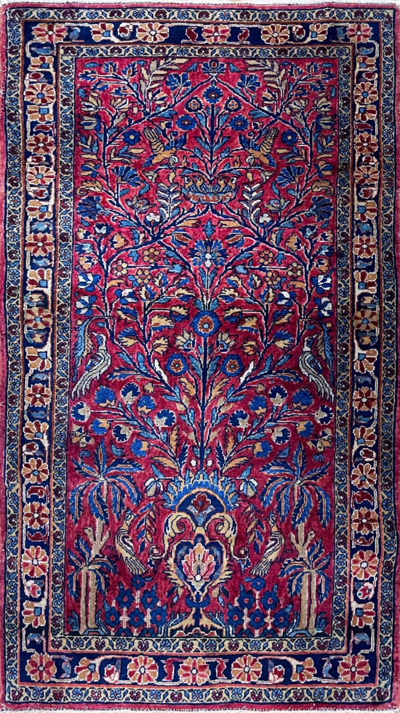 Antique Persian Manchester Kashan Rug Tree Of Life