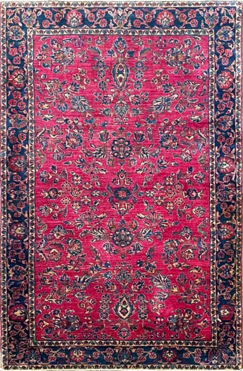 Antique Persian Mohajeran Sarouk Rug c 1910 4 x 64 