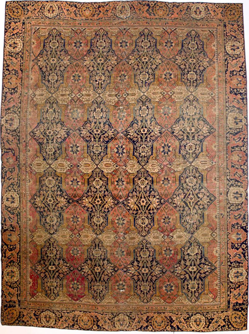 Antique Persian Mohtasham Kashan Rug 92 x 125 