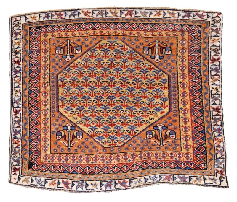 Antique Persian Qashqai Mat 17 x 17 