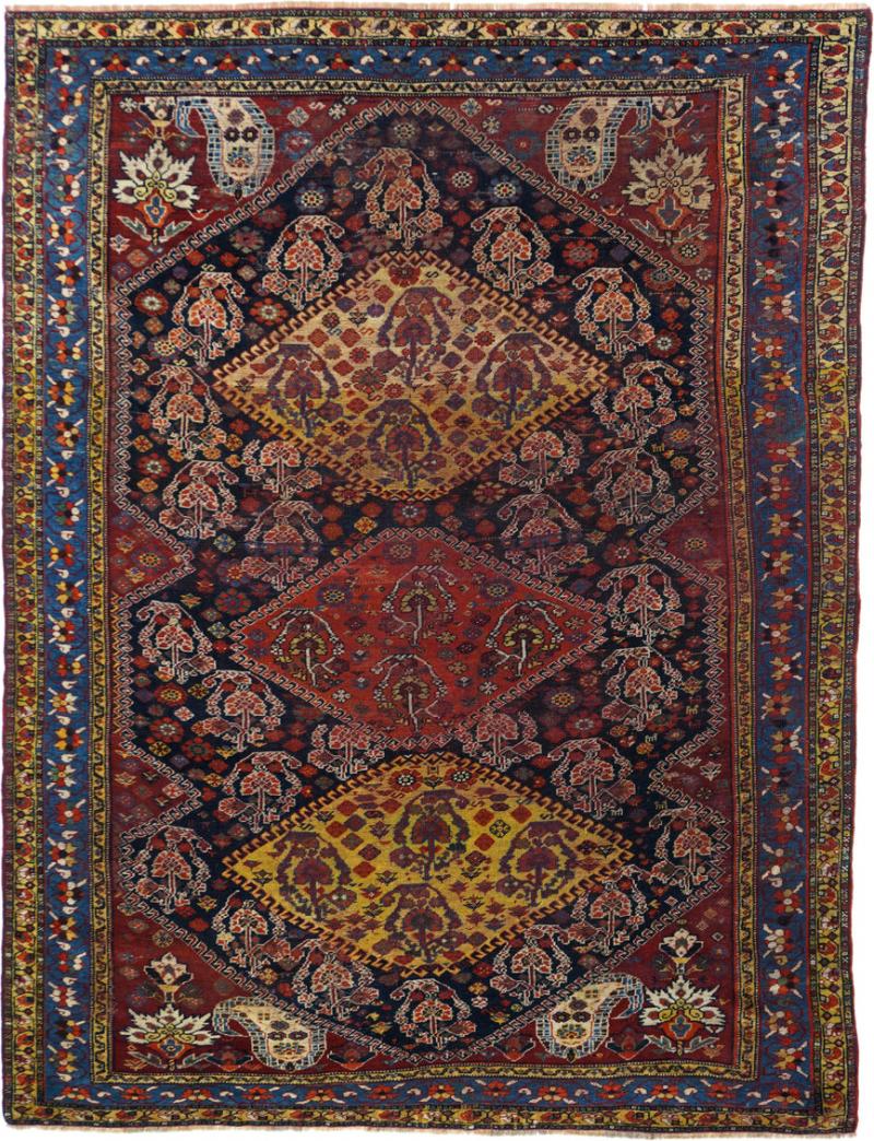 Antique Persian Qashqai Rug 51 x 71 