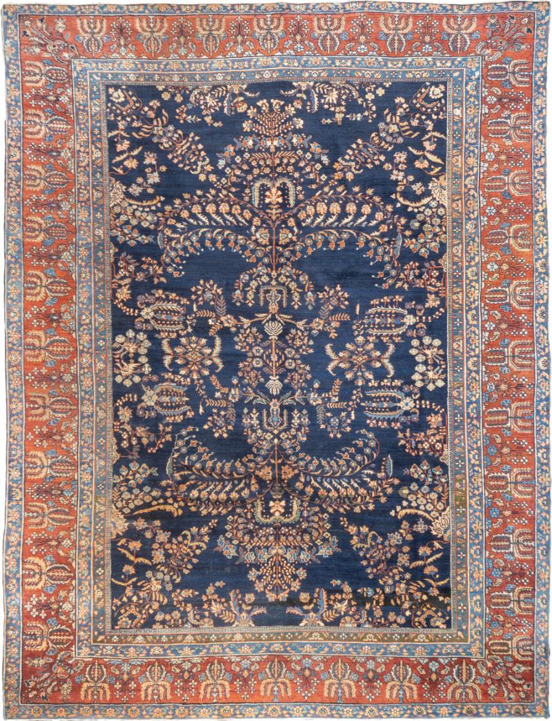 Antique Persian Sarouk Rug 8 8 x 11 8 