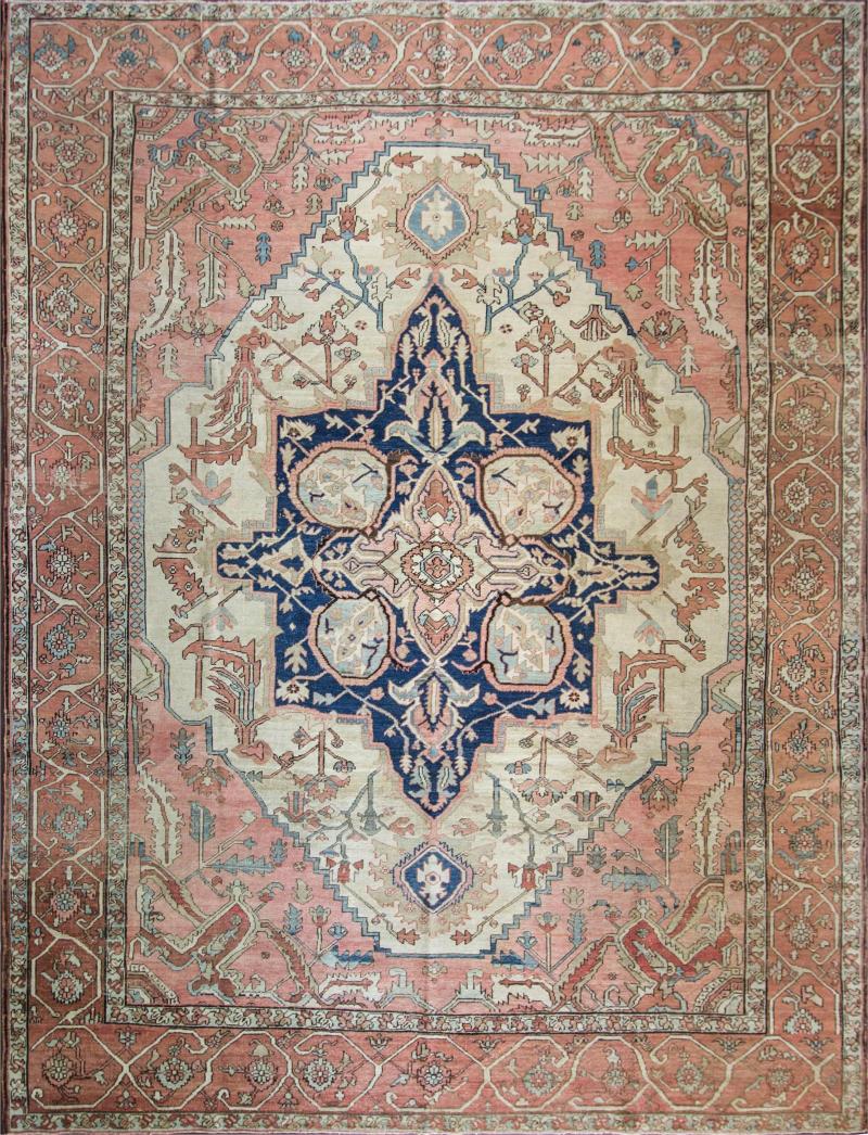 Antique Persian Serapi Carpet Mid 19th Century