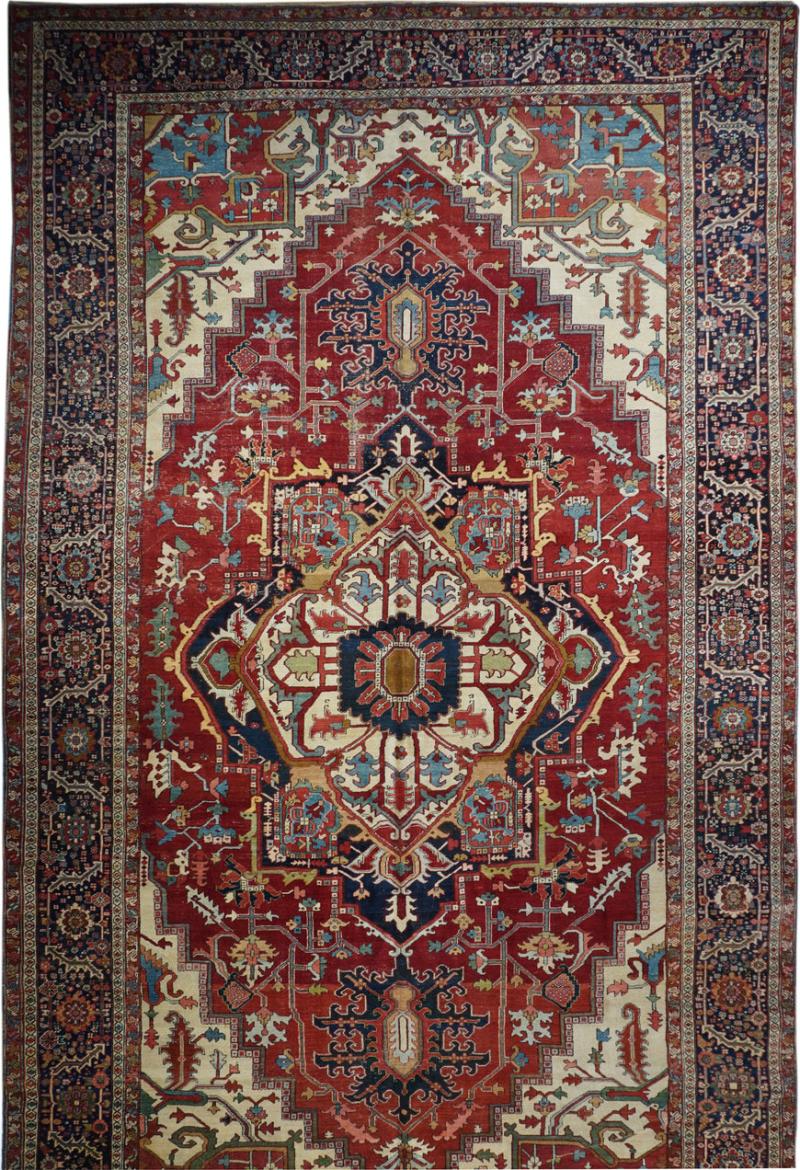 Antique Persian Serapi Rug 108 x 1810 