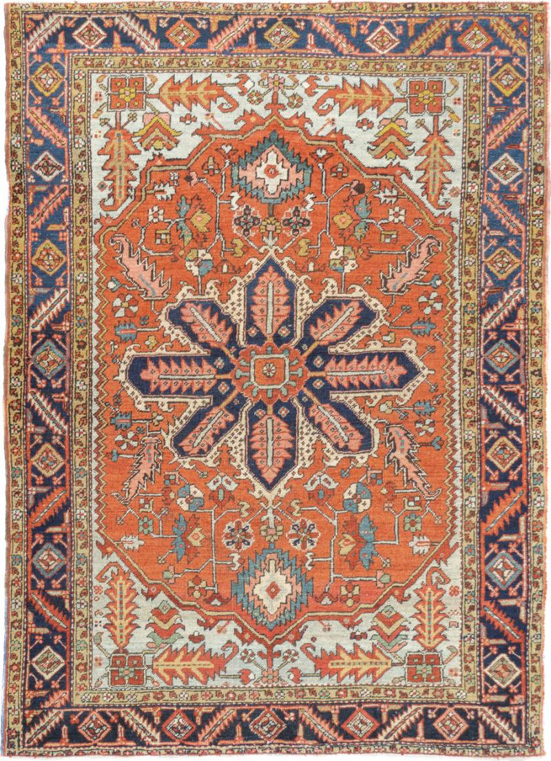 Antique Persian Serapi Rug 5 1 x 6 11 