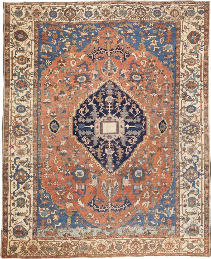 Antique Persian Serapi Rug 9 10 x 11 11 
