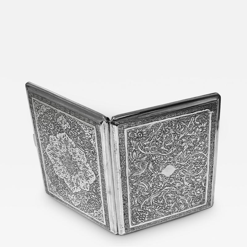 Antique Persian Silver Cigarette Case C 1920