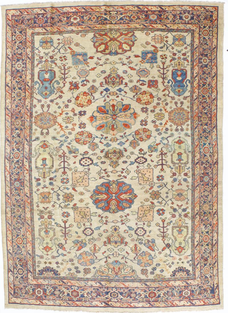 Antique Persian Sultanabad Mahal Rug 7 2 x 10 1 