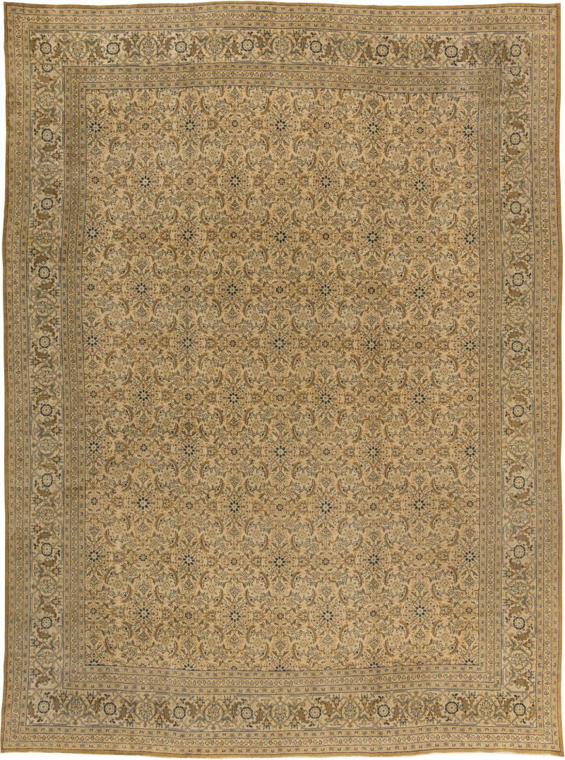 Antique Persian Tabriz Hand Knotted Wool Rug