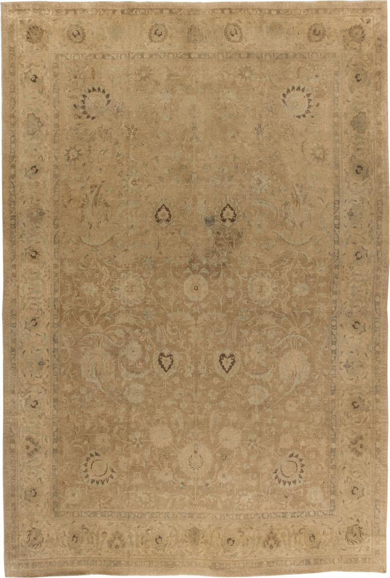Antique Persian Tabriz Handmade Wool Rug