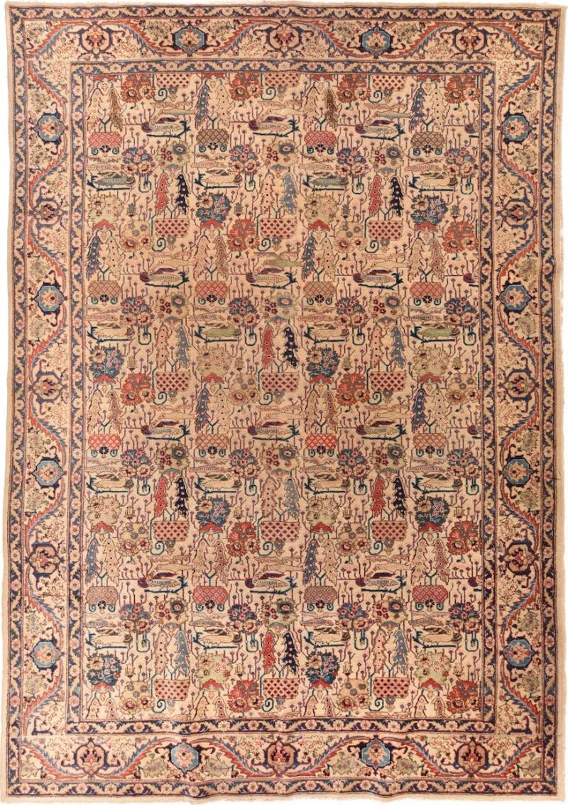 Antique Persian Tabriz Rug 78 x 109 