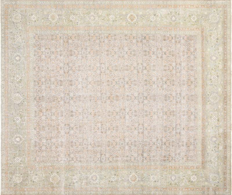 Antique Persian Tabriz Rug 87 x 102 