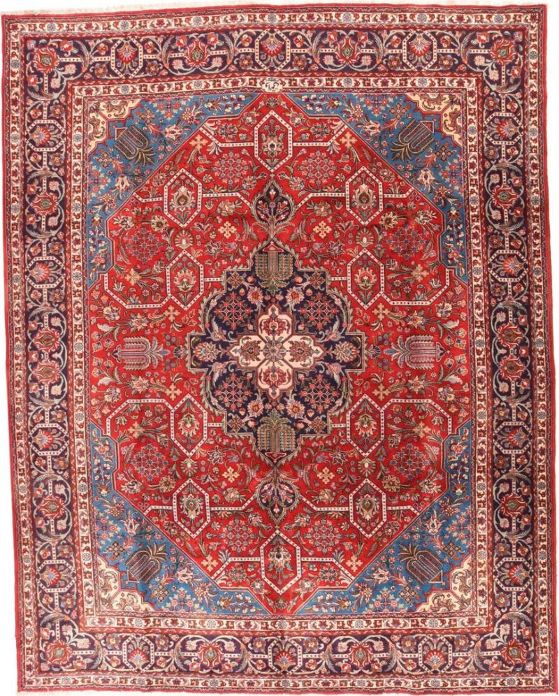 Antique Persian Tabriz Rug 9 9 x 12 7 