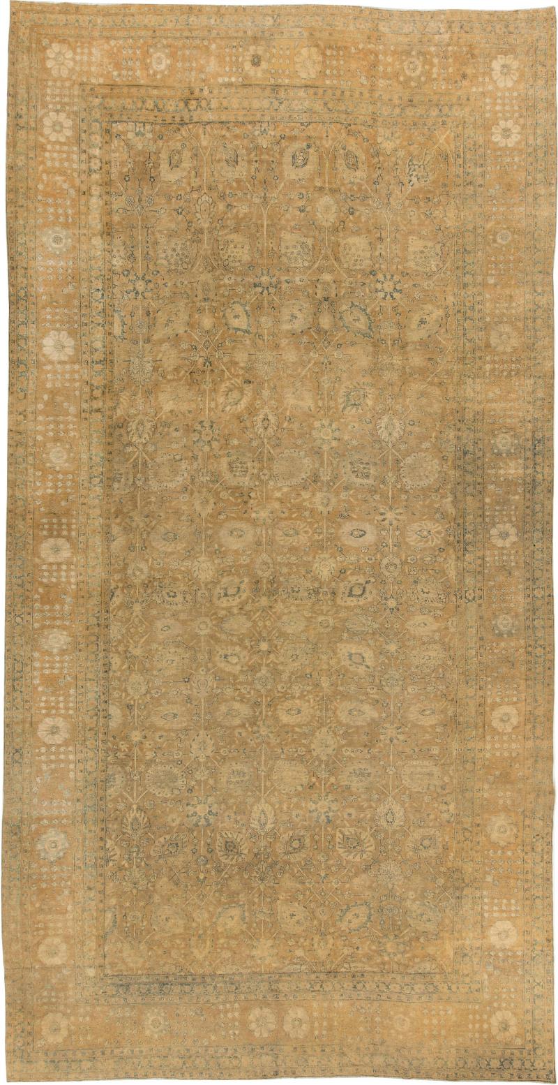 Antique Persian Tabriz Rug Size Adjusted