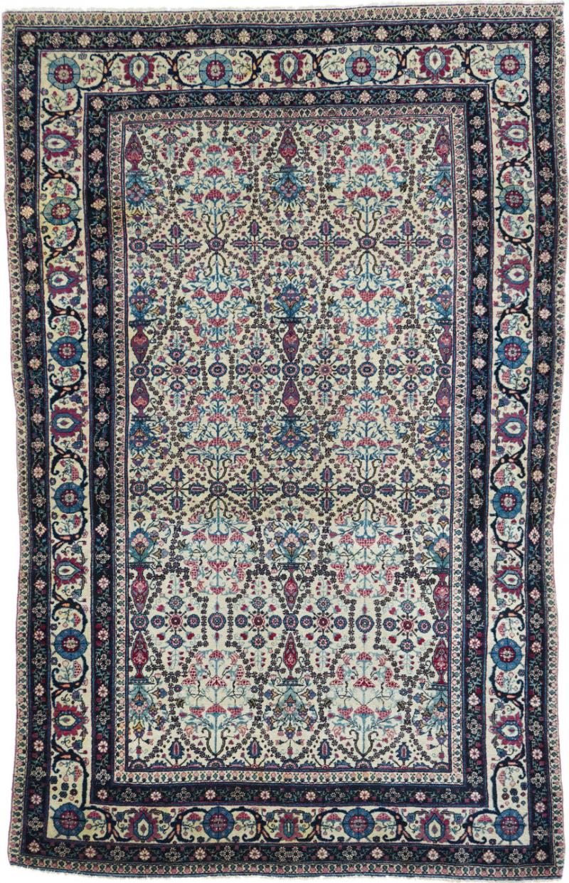 Antique Persian Tehran Rug 4 3 x 6 9 