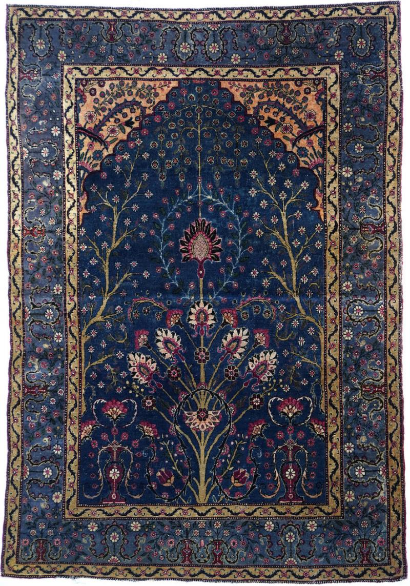 Antique Persian Tehran Rug 4 5 x 6 7 