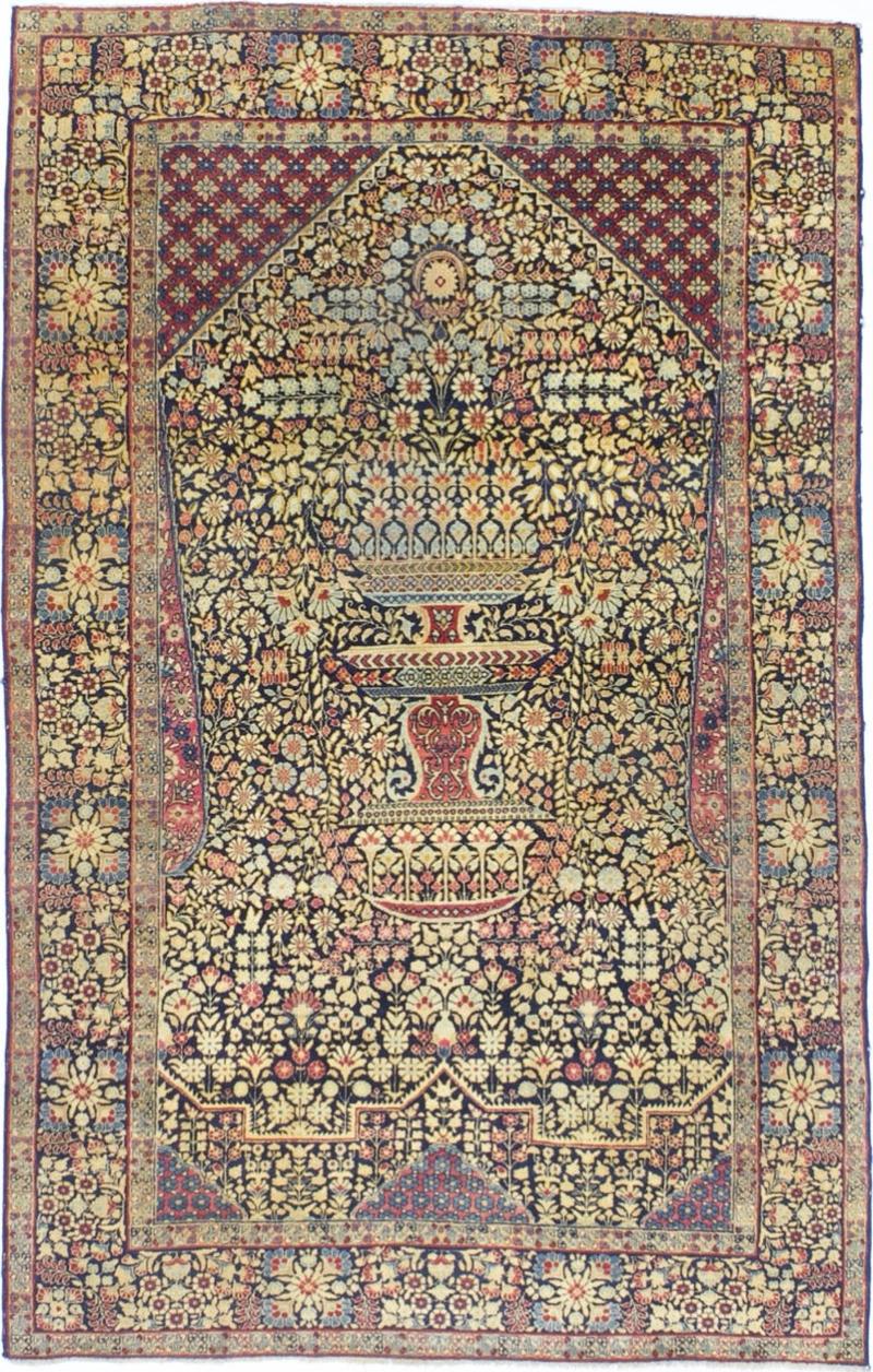 Antique Persian Tehran Rug 4 7 x 7 3 
