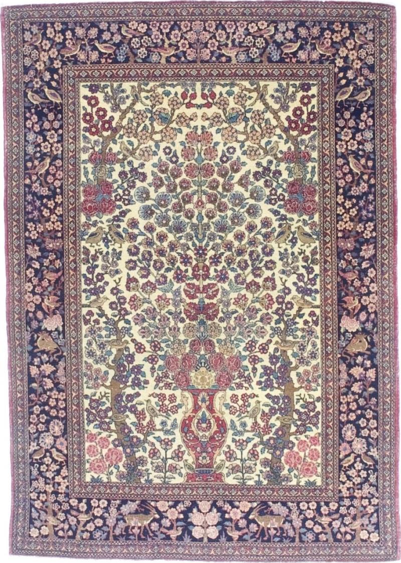Antique Persian Tehran Rug 47 x 66 