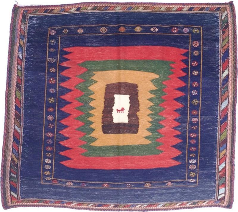 Antique Persian Tribal Kilim Rug 4 5 x 4 11 