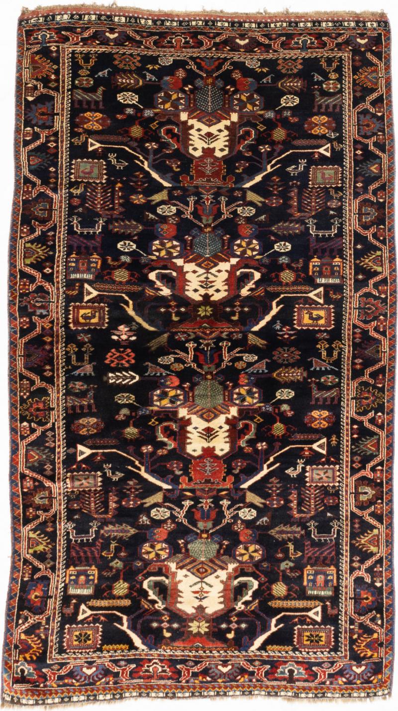 Antique Persian Tribal Lori Rug 4 9 x 8 4 