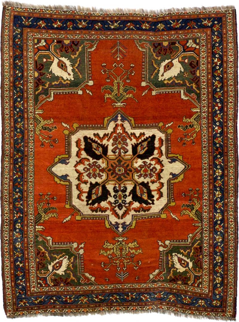 Antique Persian Tribal Qashqai Rug 47 x 59 