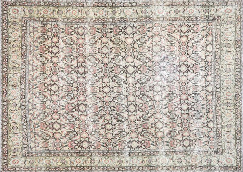 Antique Persian Yazd Rug 101 x 141 