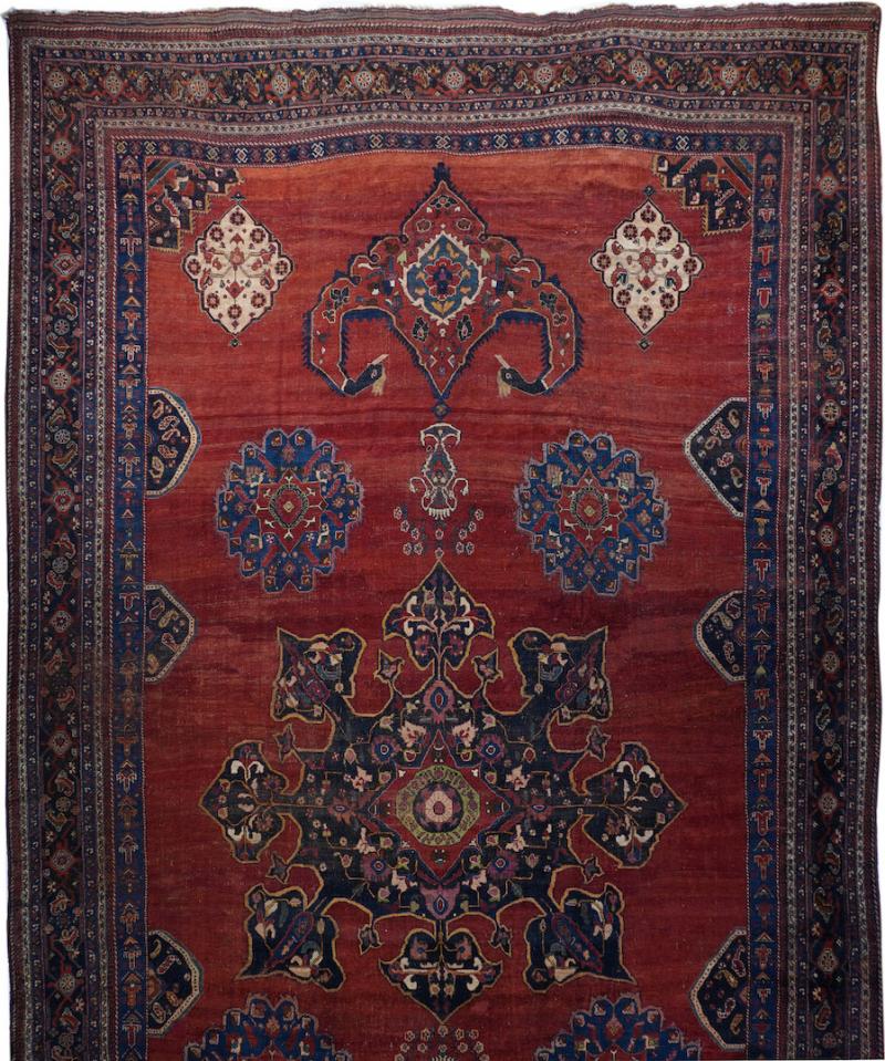 Antique Qashqai Rug 11 0 x 18 10 