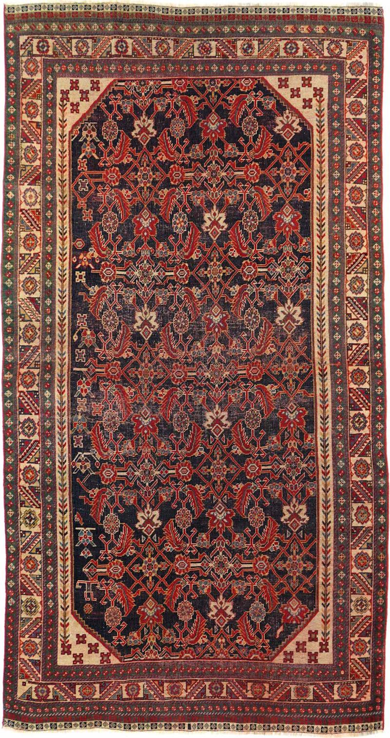 Antique Qashqai Rug 3 8 x 7 7 