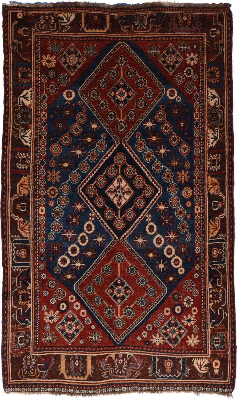 Antique Qashqai Rug 4 1 x 6 10 