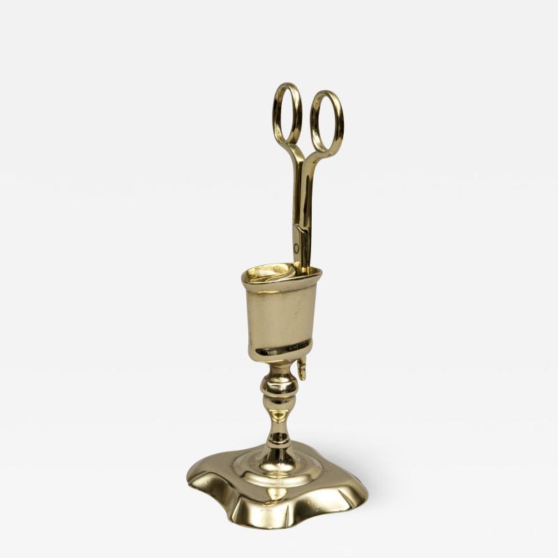 Antique Queen Anne Period Brass Candle Snuffer