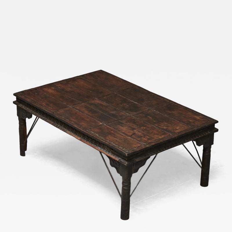 Antique Rajasthan Courtyard Door Dining Table 19th Century