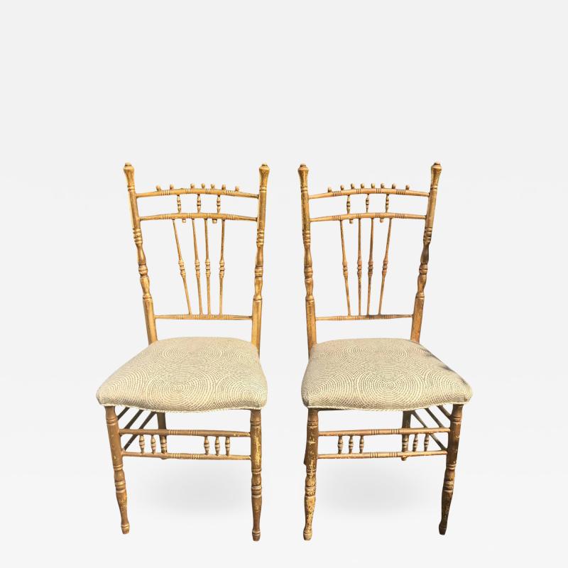 Antique Regency Style Side Chairs a Pair