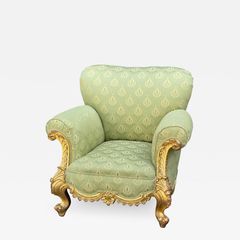 Antique Rococo Giltwood Bergere Arm Chair C 1810