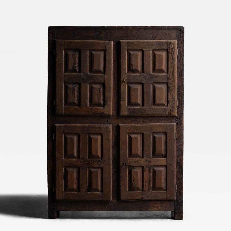 Antique Rustic Oak Cabinet France Early 19th Century