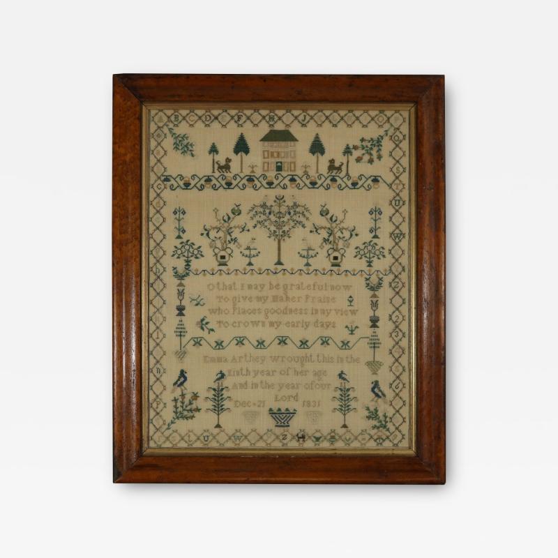 Antique Sampler 1831 By Emma Arthey