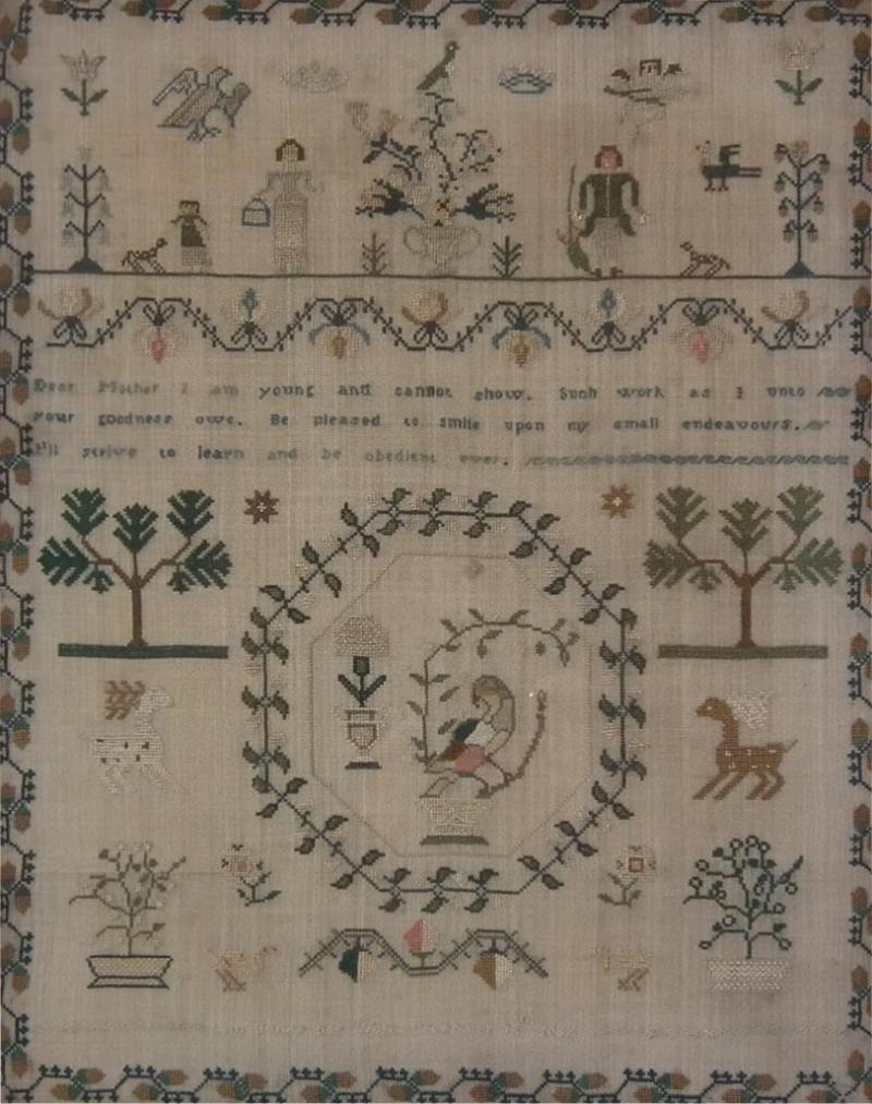 Antique Sampler 1834 by Ann Jones