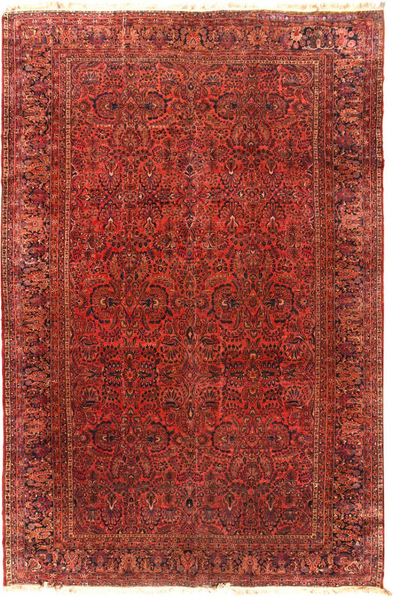 Antique Sarouk Rug 12 0 x 18 6 