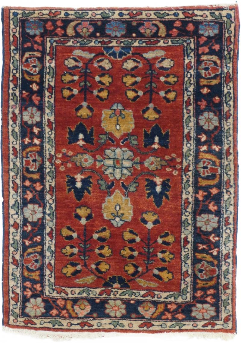Antique Sarouk Rug 18 x 26
